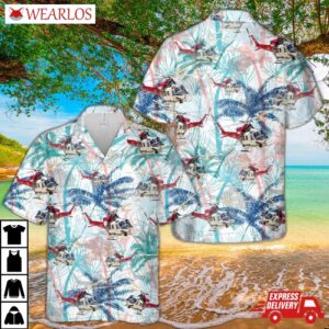 Bell 412ep Of The Los Angeles City Fire Department Hawaiian Shirt