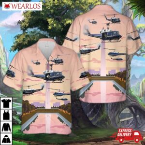 Bell Uh-1n Twin Huey Of The 1st Helicopter Squadron Flying Over Washington Dc Hawaiian Shirt