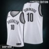 Ben Simmons 10 Brooklyn Nets Association Edition White Jersey Trade - Men