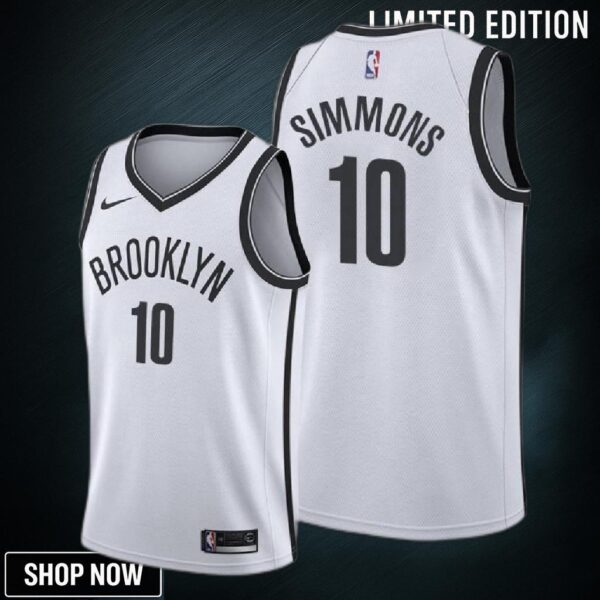 Ben Simmons 10 Brooklyn Nets Association Edition White Jersey Trade - Men