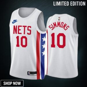 Ben Simmons -23 Brooklyn Nets White 10 Classic Edition Jersey - Men