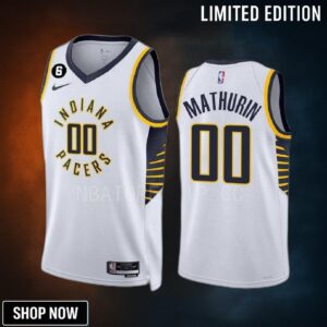 Bennedict Mathurin 00 Indiana Pacers White Association Edition -23 Men Jersey Swingman