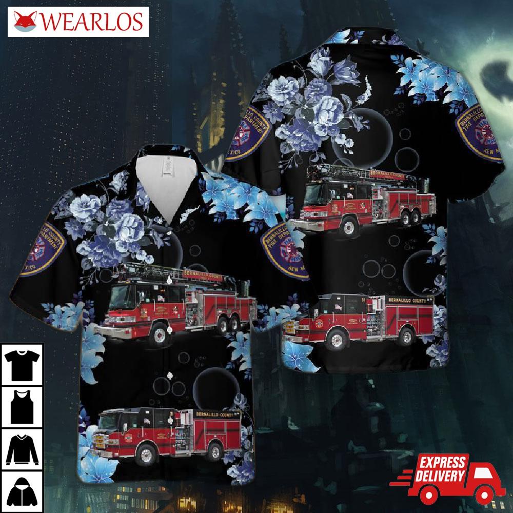 Bernalillo County New Mexico Nm Fire Department Rescue Hawaiian Shirt