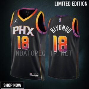 Bismack Biyombo 18 Phoenix Suns -23 Statement Edition Black Jersey