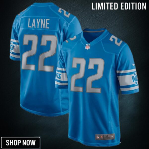 Bobby Layne Detroit Lions Game Retired Player Jersey - Blue Nfl