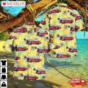 Boise Fire Department Pierce Arial Platform Ladder Hawaiian Shirt