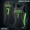 Boston Celtics Nike City Edition Swingman Jersey - Black Jaylen Brown Unisex