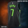 Boston Celtics Nike City Edition Swingman Jersey - Black Jaylen Brown Unisex