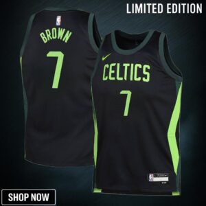 Boston Celtics Nike City Edition Swingman Jersey - Black Jaylen Brown Youth