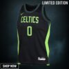 Boston Celtics Nike City Edition Swingman Jersey - Black Jayson Tatum Youth