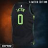 Boston Celtics Nike City Edition Swingman Jersey - Black Jayson Tatum Youth