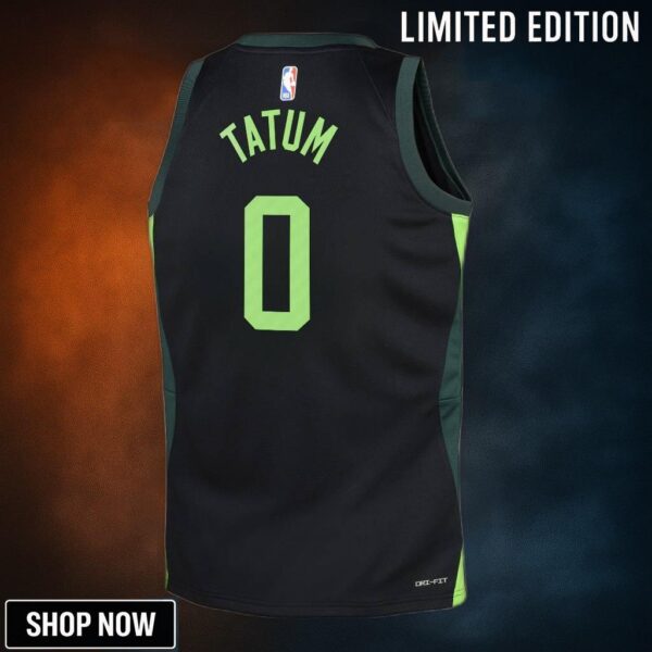 Boston Celtics Nike City Edition Swingman Jersey - Black Jayson Tatum Youth