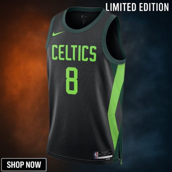 Boston Celtics Nike City Edition Swingman Jersey - Black Kristaps Porzingis Unisex