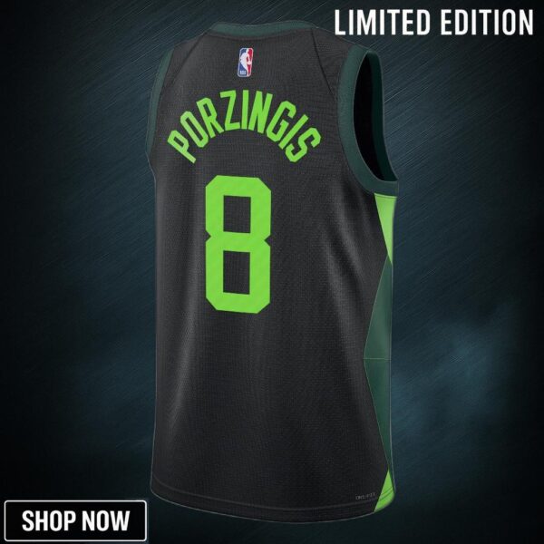 Boston Celtics Nike City Edition Swingman Jersey - Black Kristaps Porzingis Unisex
