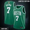 Boston Celtics Nike Icon Edition Nba Finals Patch Swingman Jersey - kelly Green - Jaylen Brown Youth