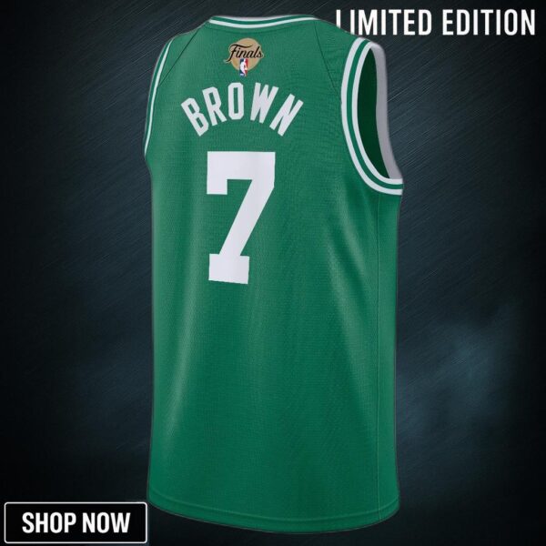 Boston Celtics Nike Icon Edition Nba Finals Patch Swingman Jersey - kelly Green - Jaylen Brown Youth