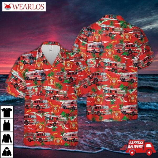 Boston Fire Department Hawaiian Shirt