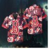 Boston Red Sox Floral Logo Hawaiian Shirt