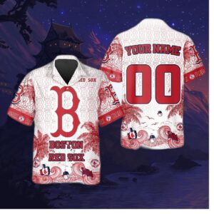 Boston Red Sox Retro Waves Hawaiian Shirt