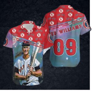 Boston Red Sox Ted Williams Legacy Hawaiian Shirt