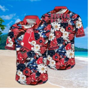 Boston Red Sox Tropical Floral Celebration Hawaiian Shirt