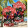 Boston Red Sox Tropical Paradise Parrot Hawaiian Shirt