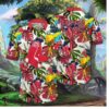 Boston Red Sox Tropical Parrot Hawaiian Shirt