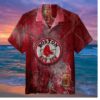 Boston Red Sox Vintage Map Graphic Hawaiian Shirt