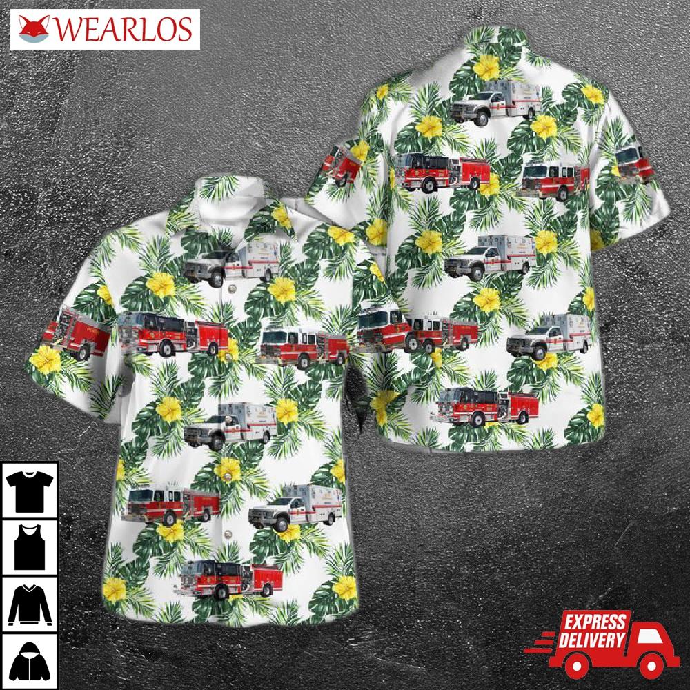 Brambleton Loudoun County Virginia Arcola Volunteer Fire Department Hawaiian Shirt