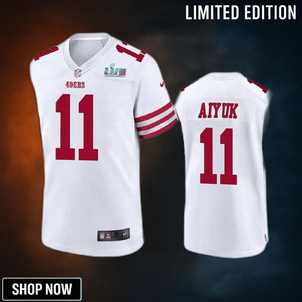 Brandon Aiyuk 11 San Francisco 49ers Super Bowl Lvii Men Game Jersey- White
