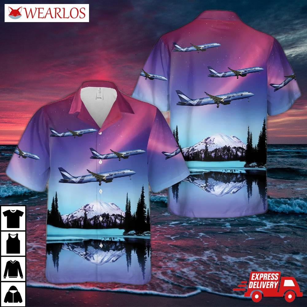 Breeze Airways Airbus A220-300 Hawaiian Shirt