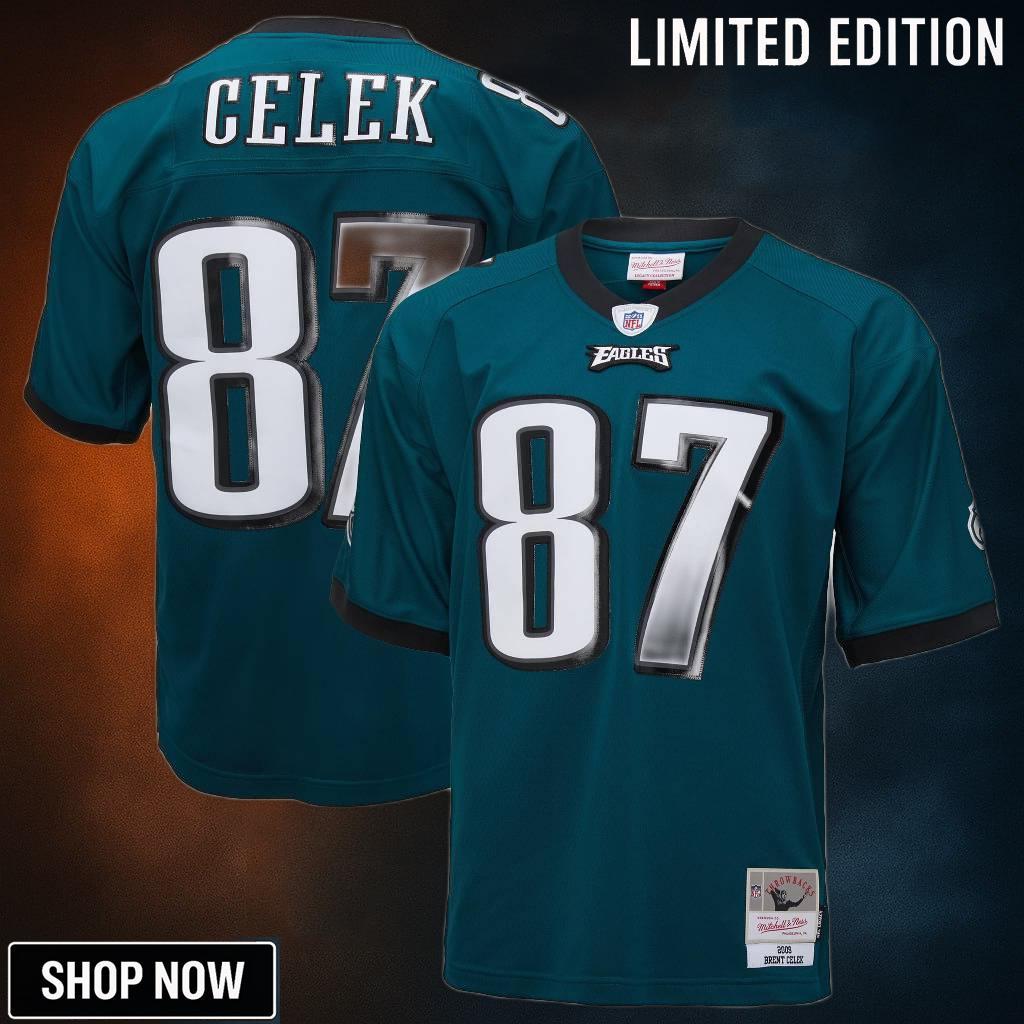 Brent Celek Philadelphia Eagles Mitchell & Ness 2009 Legacy Replica Jersey - Midnight Green Nfl