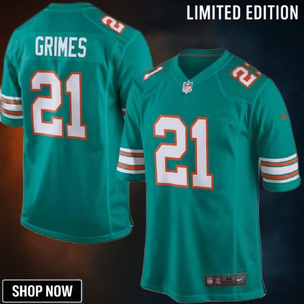 Brent Grimes Miami Dolphins Nike Alternate Game Jersey - Aqua