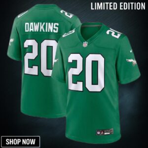 Brian Dawkins 20 Philadelphia Eagles Alternate Retired Game Men Jersey - Kelly Green
