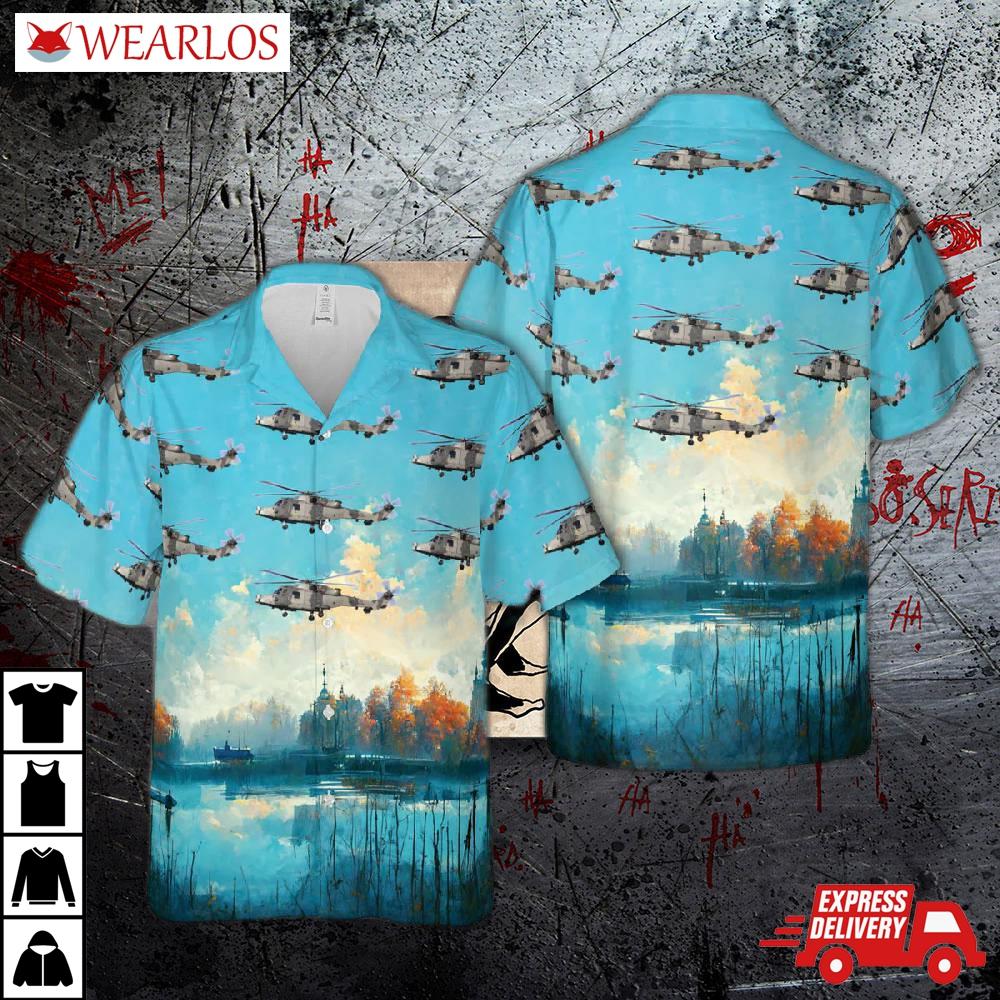 British Army Air Corps (aac) Agusta-westland Aw-159 Wildcat Ah.1 Hawaiian Shirt