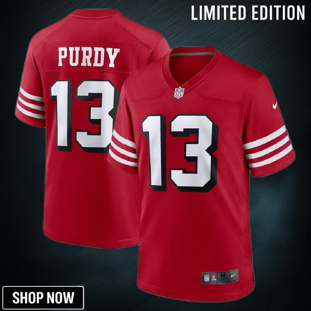Brock Purdy 13 San Francisco 49ers Alternate Game Player Jersey - Scarlet