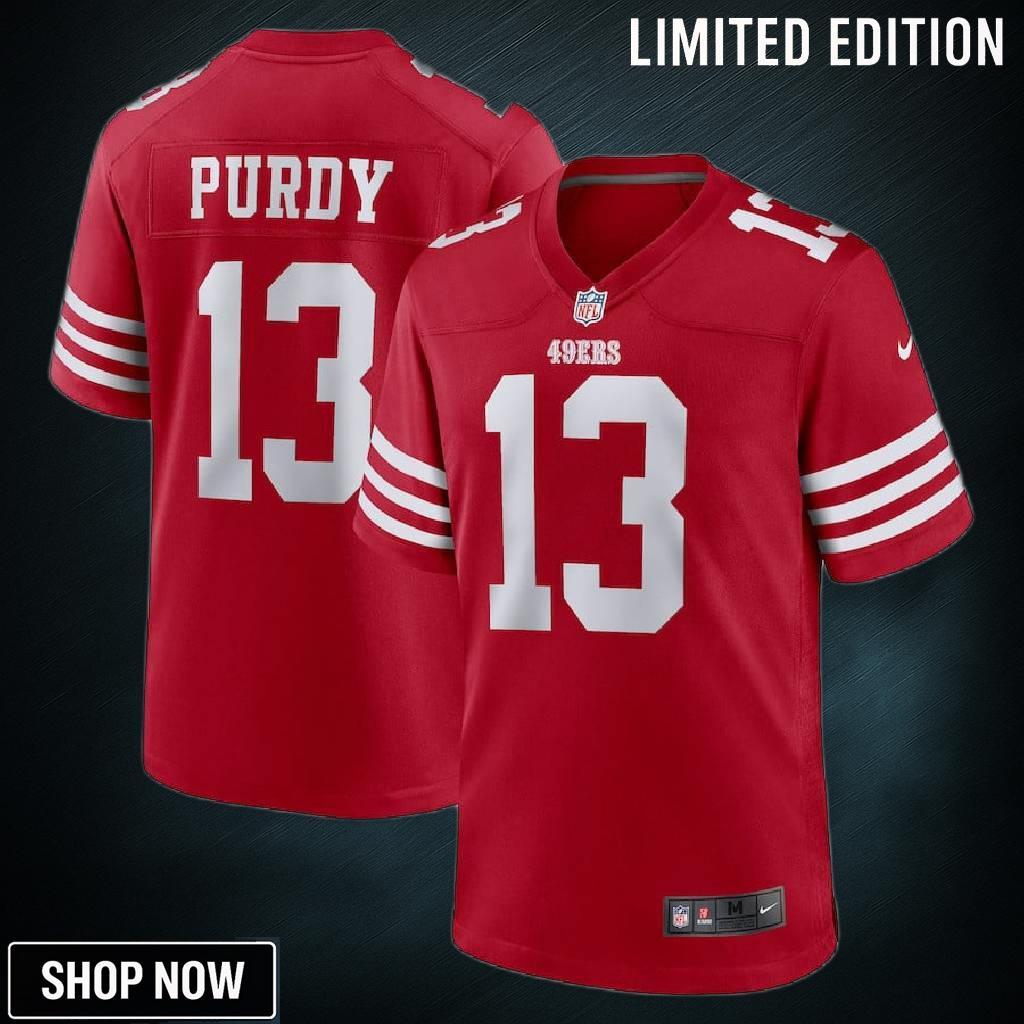 Brock Purdy 13 San Francisco 49ers Game Player Jersey - Scarlet