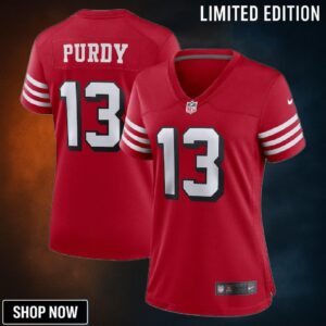 Brock Purdy 13 San Francisco 49ers Women's Alternate Game Player Jersey - Scarlet