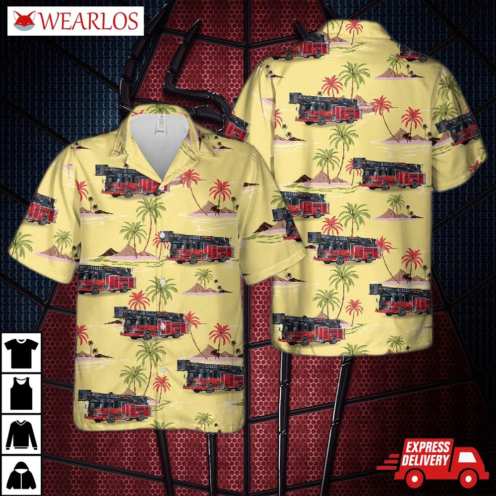 Brookfield Illinois Fire Department Hawaiian Shirt