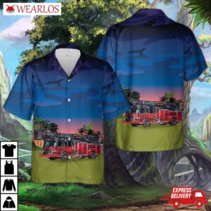 Brookfield Illinois Fire Department Hawaiian Shirt
