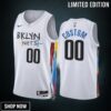 Brooklyn Nets Custom 00 -23 City Edition White Jersey Swingman