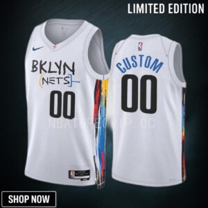 Brooklyn Nets Custom 00 -23 City Edition White Jersey Swingman