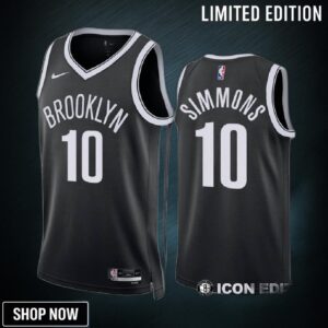 Brooklyn Nets Icon Edition Ben Simmons 10 Black Jersey -23 Swingman