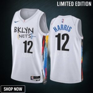 Brooklyn Nets Joe Harris 12 -23 City Edition White Jersey Swingman
