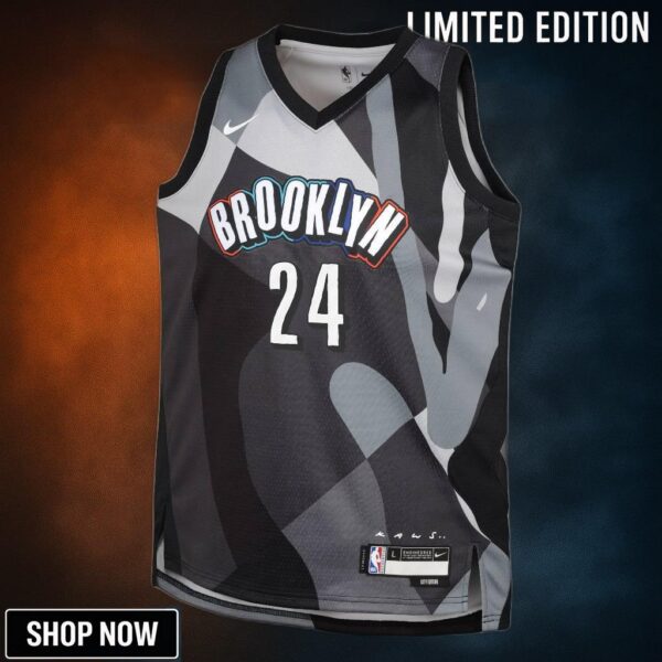 Brooklyn Nets Nike City Edition Swingman Jersey - Black Cam Thomas Youth
