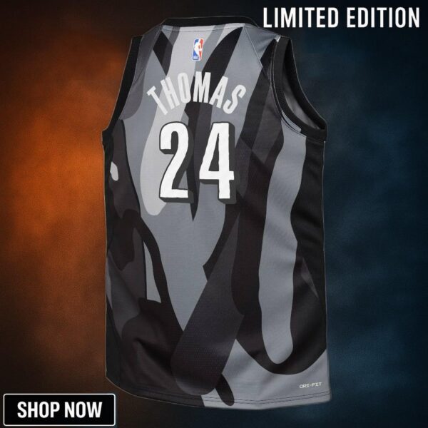 Brooklyn Nets Nike City Edition Swingman Jersey - Black Cam Thomas Youth