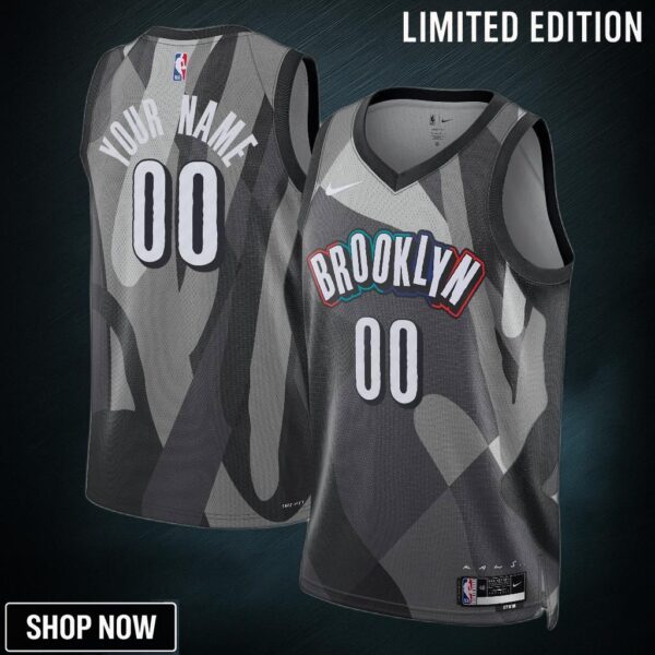 Brooklyn Nets Nike City Edition Swingman Jersey - Custom Unisex
