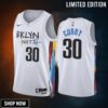 Brooklyn Nets Seth Curry 30 -23 City Edition White Jersey Swingman