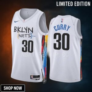 Brooklyn Nets Seth Curry 30 -23 City Edition White Jersey Swingman