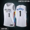 Brooklyn Nets T.j. Warren 1 -23 City Edition White Jersey Swingman